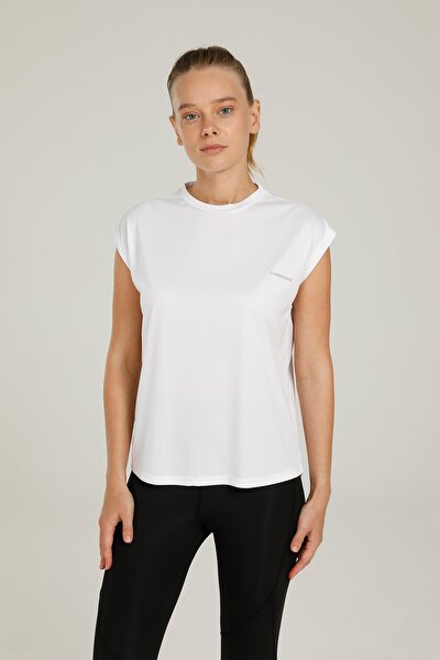 Lumberjack CT770 BASIC PES C NECK T- Beyaz Kadın Kısa Kol T-Shirt