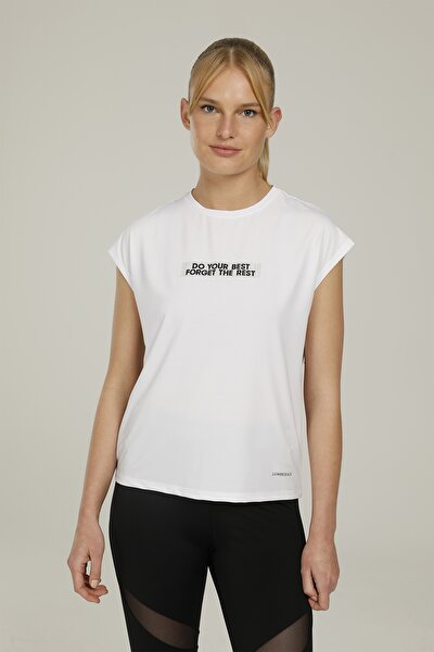 Lumberjack CT201 LENA SLOGAN T-SHIRT Beyaz Kadın Kısa Kol T-Shirt