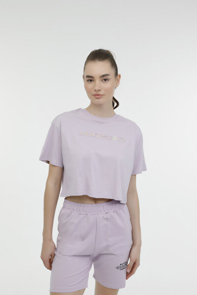 Lumberjack WL ALICE 11ID318 3FX Lila Kadın Kısa Kol T-Shirt
