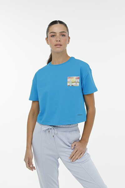 Lumberjack WL VINA-B 11OD21 3FX Mavi Kadın Kısa Kol T-Shirt