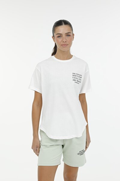 Lumberjack WL MILLIE 11SD22100 3FX Beyaz Kadın Kısa Kol T-Shirt
