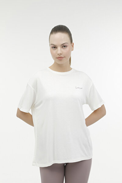 Lumberjack WL CALI 11LAM104 3FX Beyaz Kadın Kısa Kol T-Shirt