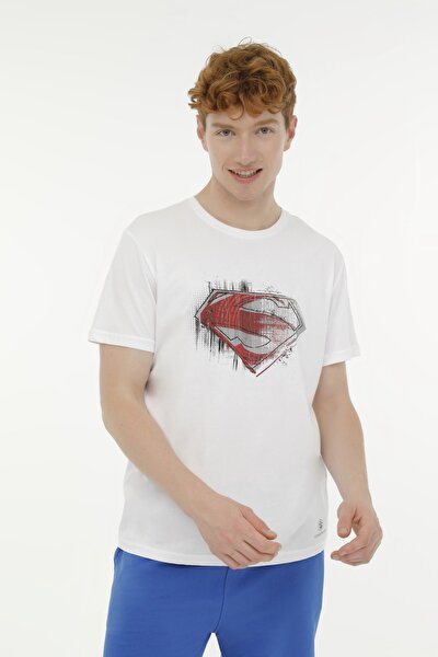 Lumberjack ML SUPERMAN 11SPDM07 3FX Beyaz Erkek Kısa Kol T-Shirt