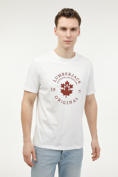 Lumberjack ML LEGACY 11URBNG20 3FX Beyaz Erkek Kısa Kol T-Shirt