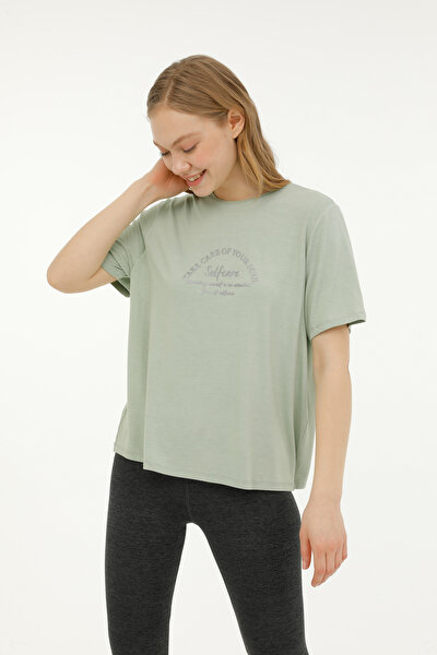 Lumberjack WL NOVA 11CT2009 3FX PASTEL YESIL Kadın Kısa Kol T-Shirt