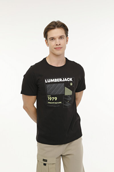 Lumberjack ML JERRY 11URB1015 4FX Siyah Erkek Kısa Kol T-Shirt