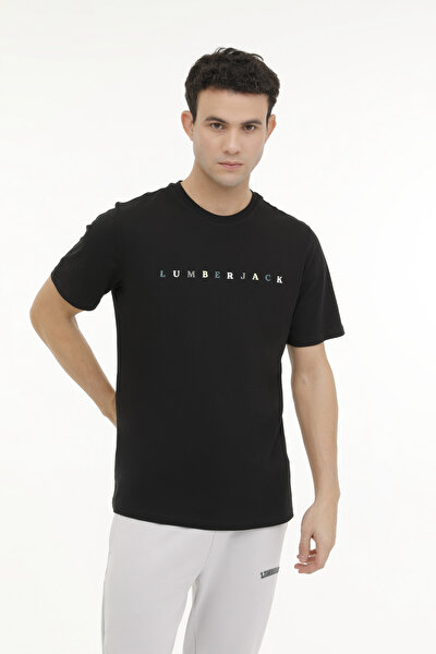 Lumberjack ML MESUS 11URBNG2022 4FX Siyah Erkek Kısa Kol T-Shirt