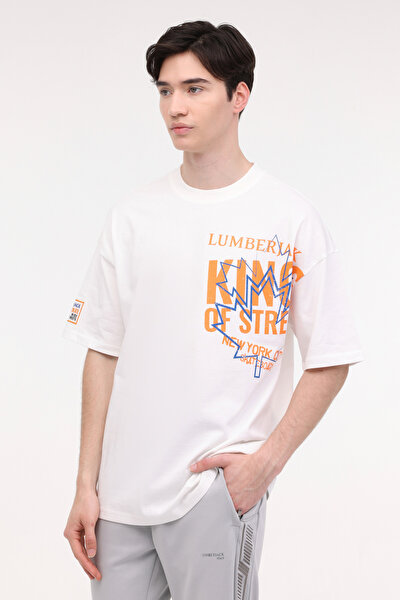 Lumberjack ML JAYSE 11SK1013 4FX Ekru Erkek Kısa Kol T-Shirt