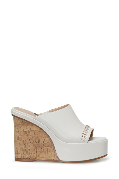 Nine West CORIN 4FX Bej Kadın Dolgu Topuk Terlik