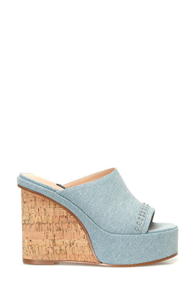 Nine West CORIN2 4FX Mavi Kadın Dolgu Topuk Terlik