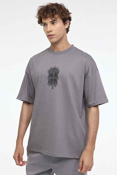 Lumberjack ML TENRO 11UT1008 4FX Antrasit Erkek Kısa Kol T-Shirt