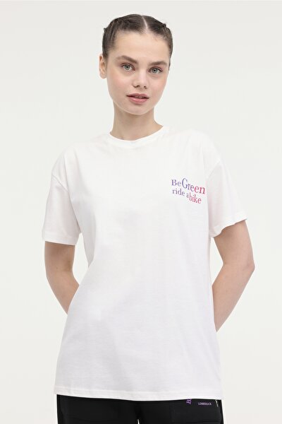 Lumberjack WL WAVY 11MD1055 4FX Ekru Kadın Kısa Kol T-Shirt