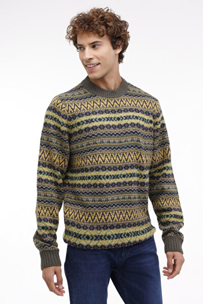 Lumberjack CM96341-027453 Kamuflaj Rengi Erkek Kazak