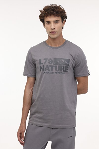 Lumberjack ML GRASS 11URB2046 4PR Gri Erkek Kısa Kol T-Shirt