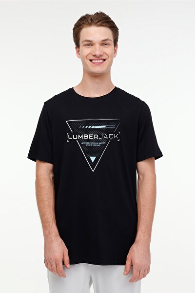 Lumberjack ML CRIS 11C-ELG22001 4FX Siyah Erkek Kısa Kol T-Shirt