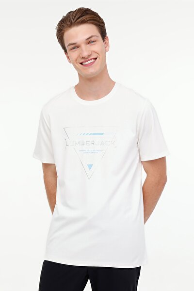 Lumberjack ML CRIS 11C-ELG22001 4FX Beyaz Erkek Kısa Kol T-Shirt