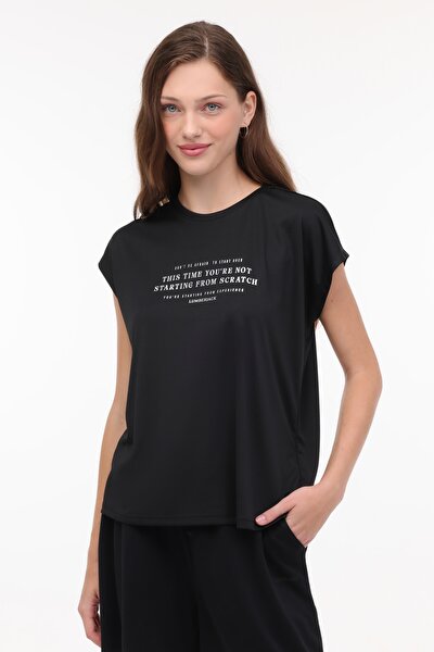 Lumberjack WL HAILEY 11GF18 4PR Siyah Kadın Kısa Kol T-Shirt