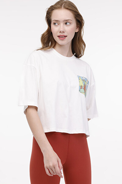 Lumberjack WL WINDA 11SS9090 4FX Ekru Kadın Kısa Kol T-Shirt