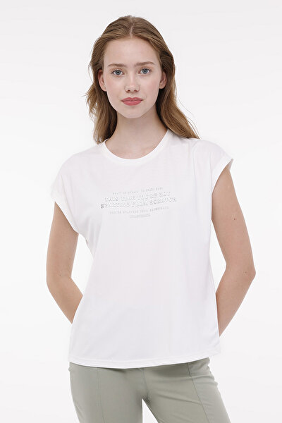 Lumberjack WL HAILEY 11GF18 4PR Ekru Kadın Kısa Kol T-Shirt