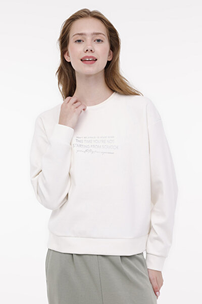 Lumberjack WL CARLA-B 16 4PR Ekru Kadın Sweatshirt