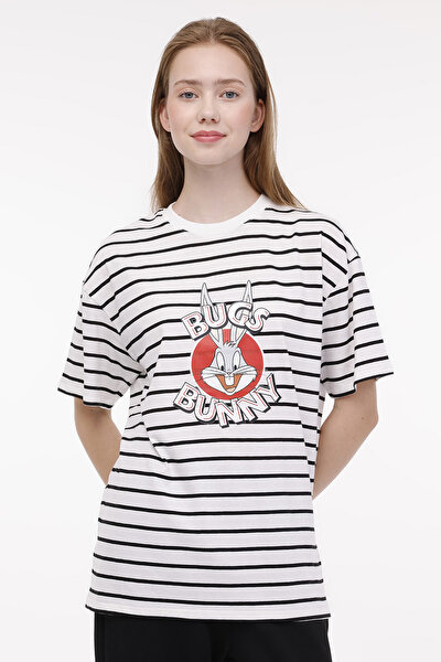 Lumberjack WL PORKY 11GFL1012 4FX Ekru Kadın Kısa Kol T-Shirt