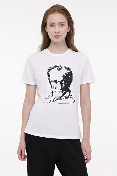 Lumberjack WL MADELYN 11ATA05 4PR Beyaz Kadın Kısa Kol T-Shirt