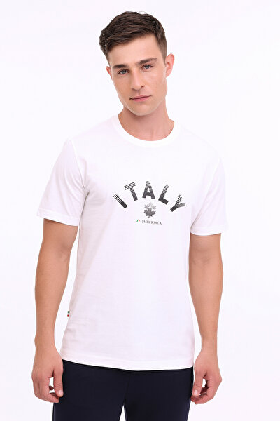 Lumberjack ML AUSTIN 11SD1044 4PR Beyaz Erkek Kısa Kol T-Shirt