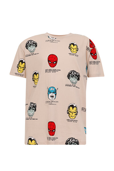 Lumberjack BL MARVEL 11GFB628 4FX Bej Erkek Çocuk Kısa Kol T-Shirt
