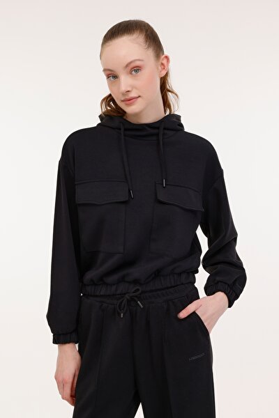 Lumberjack WL ZOE 17MS409 4PR Siyah Kadın Sweatshirt