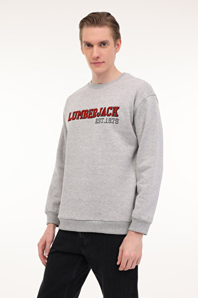 Lumberjack ML UNEG 16TY-505 4PR GRI MELANJ Erkek Sweatshirt