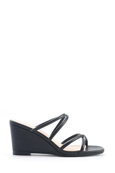 Nine West JORA 5FX Siyah Kadın Dolgu Topuk Terlik