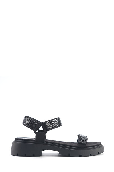 Nine West ONALA 5FX Siyah Kadın Kalın Taban Sandalet