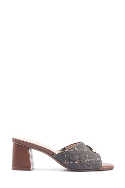 Nine West NACELL 5FX Kahverengi Kadın Topuklu Terlik