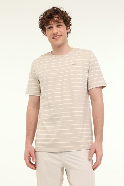 Lumberjack ML MAGNUS 11ITL1073 5FX Bej Erkek Kısa Kol T-Shirt