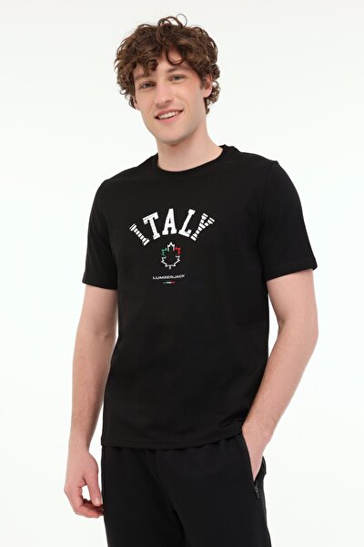 Lumberjack ML RENATO 11ITL1030 5FX Siyah Erkek Kısa Kol T-Shirt