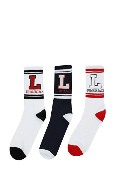 Lumberjack ML KOLEJ 3LU 34US1 5FX BEYAZ MULTI Erkek Çorap