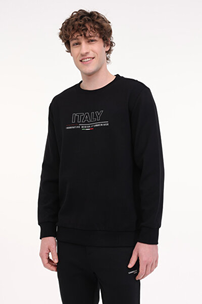Lumberjack ML RENATO 16ITL413 5FX Siyah Erkek Sweatshirt