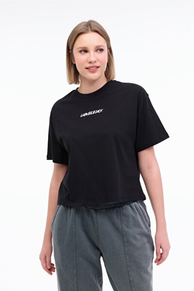 Lumberjack WL THEA 11SF518 5FX Siyah Kadın Kısa Kol T-Shirt