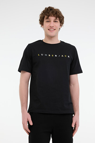 Lumberjack ML MESUS 11URBNG2022 5FX Siyah Erkek Kısa Kol T-Shirt