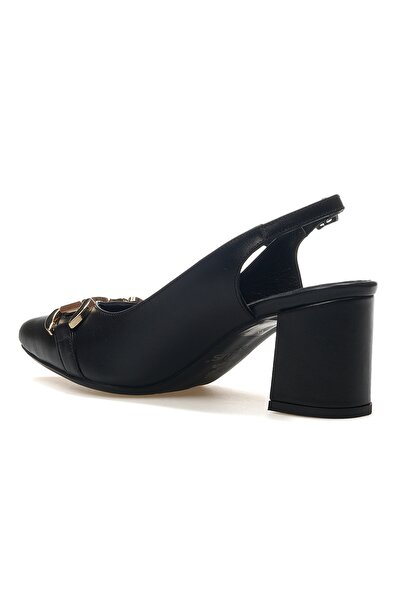 Venüs Venüs Kadın Hakiki Deri Toka Detaylı Kalın Topuklu Ayakkabı 25y 25461074y Z Siyah Flo'da! Siyah - 4. görsel