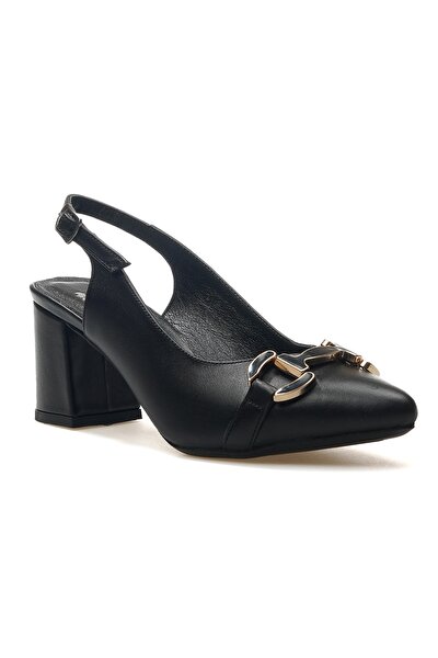Venüs Venüs Kadın Hakiki Deri Toka Detaylı Kalın Topuklu Ayakkabı 25y 25461074y Z Siyah Flo'da! Siyah - 5. görsel