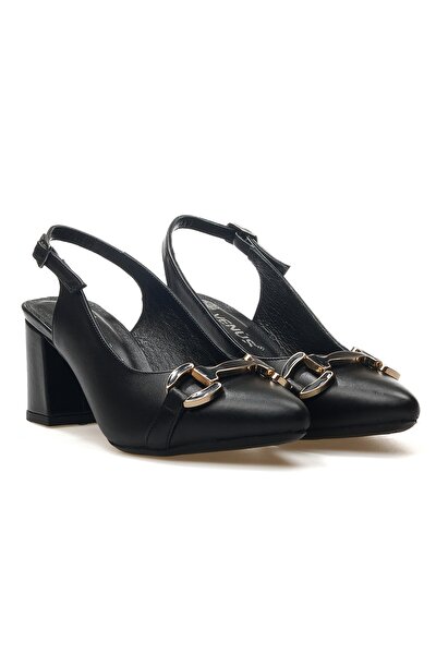 Venüs Venüs Kadın Hakiki Deri Toka Detaylı Kalın Topuklu Ayakkabı 25y 25461074y Z Siyah Flo'da! Siyah - 6. görsel