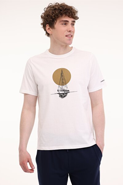 Lumberjack ML WILLY 11DS1005 5FX Ekru Erkek Kısa Kol T-Shirt
