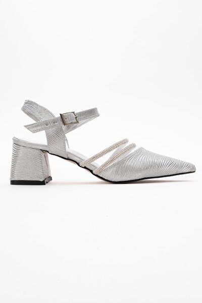 Ccway Siyah Ccway Taşlı Kadın Topuklu Ayakkabı