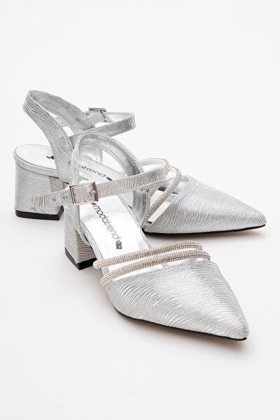 Ccway Siyah Ccway Taşlı Kadın Topuklu Ayakkabı