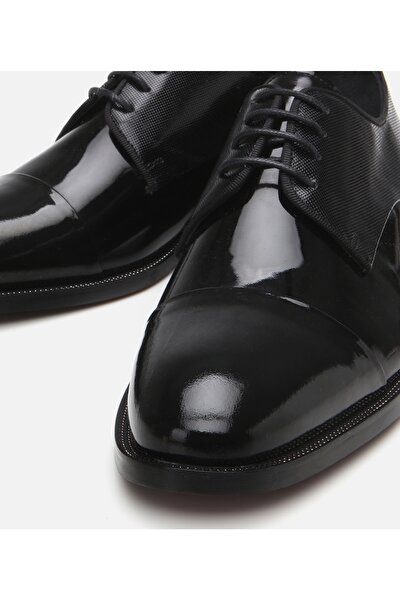 Hotiç Erkek Rugan Deri Siyah Şık Klasik Ayakkabı - Görsel 4
