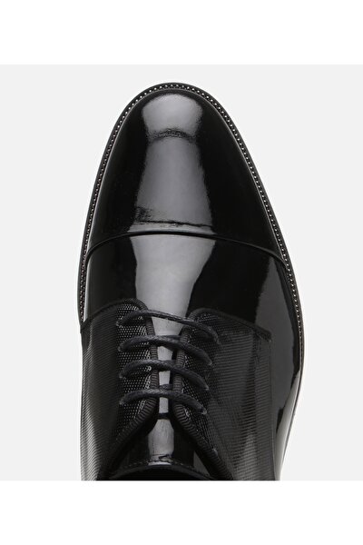 Hotiç Erkek Rugan Deri Siyah Şık Klasik Ayakkabı - Görsel 5
