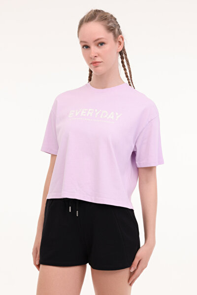 Lumberjack WL FREYA 11SY790 5FX Lila Kadın Kısa Kol T-Shirt