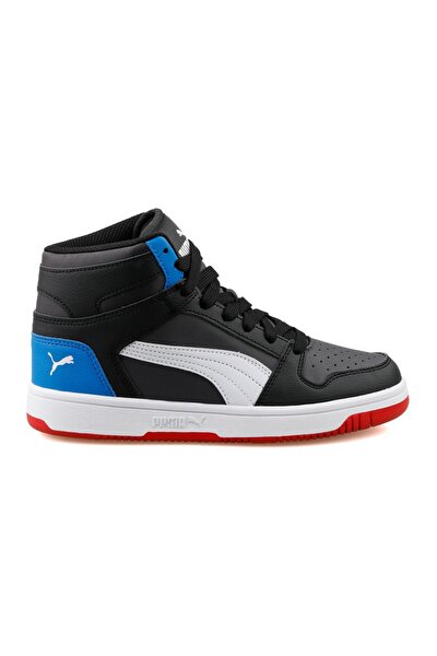 Puma 370486 Rebound Layup SL Jr Spor Ayakkabı Siyah-Mavi - Görsel 2