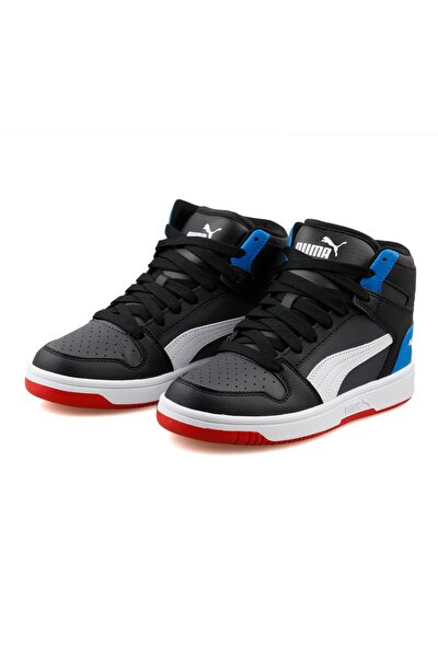 Puma 370486 Rebound Layup SL Jr Spor Ayakkabı Siyah-Mavi - Görsel 4
